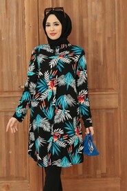Black Hijab Tunic 11568S - 1