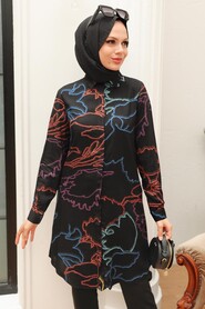 Black Hijab Tunic 11572S - 2