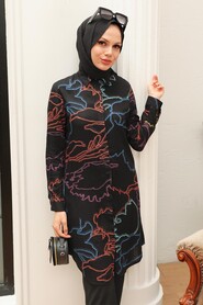 Black Hijab Tunic 11572S - 1
