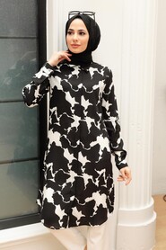 Black Hijab Tunic 11574S - 1