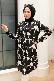 Black Hijab Tunic 11574S - 2