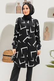 Black Hijab Tunic 11582S - 2