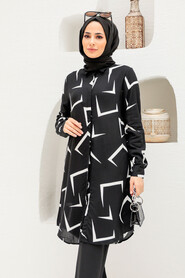 Black Hijab Tunic 11582S - 3