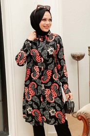 Black Hijab Tunic 11586S - 1