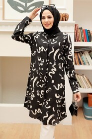 Black Hijab Tunic 11587S - 1