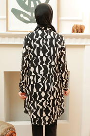 Black Hijab Tunic 11589S - 2