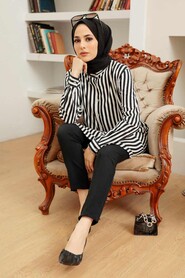 Black Hijab Tunic 1165S - 6