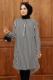 Black Hijab Tunic 1165S - 4