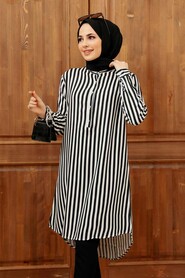 Black Hijab Tunic 1165S - 3