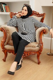 Black Hijab Tunic 1165S - 7