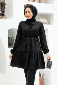 Black Hijab Tunic 12291S - 2