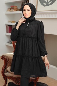 Black Hijab Tunic 1342S - 2
