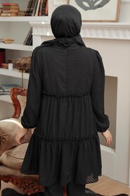 Black Hijab Tunic 1342S - 3