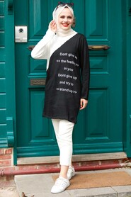 Black Hijab Tunic 14620S - 1