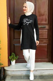 Black Hijab Tunic 14621S - 1