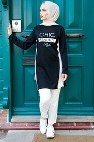 Black Hijab Tunic 1462S - 1
