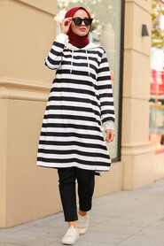 Black Hijab Tunic 16050S - 1
