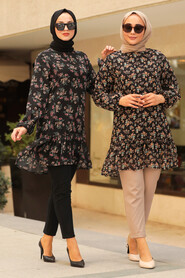 Black Hijab Tunic 17032S - 2