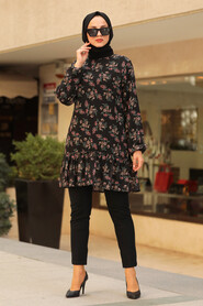 Black Hijab Tunic 1703S - 1