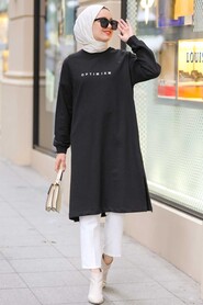 Black Hijab Tunic 1881S - 1