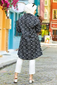 Black Hijab Tunic 20350S - 2