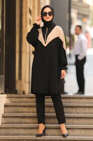 Black Hijab Tunic 2368S - 1