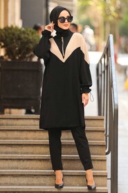 Black Hijab Tunic 2368S - 2