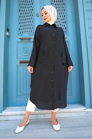 Black Hijab Tunic 2424S - 2