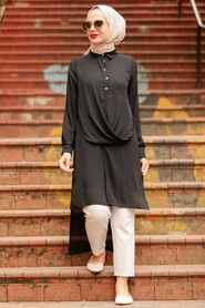 Black Hijab Tunic 24320S - 1