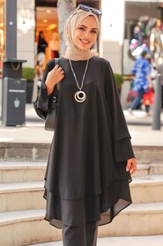 Black Hijab Tunic 2443S - 1