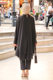 Black Hijab Tunic 2443S - 3