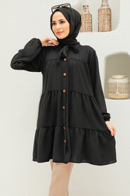 Black Hijab Tunic 2588S - 2