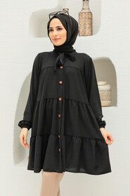 Black Hijab Tunic 2588S - 1