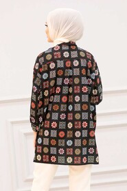 Black Hijab Tunic 27322S - 2