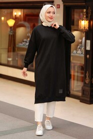 Black Hijab Tunic 30645S - 1