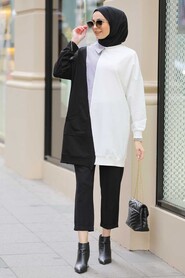 Black Hijab Tunic 30790S - 2