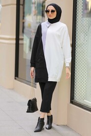 Black Hijab Tunic 30790S - 1