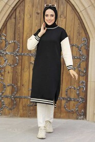 Black Hijab Tunic 35741S - 2