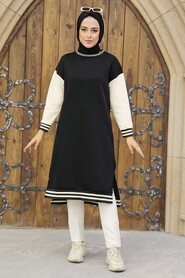 Black Hijab Tunic 35741S - 1