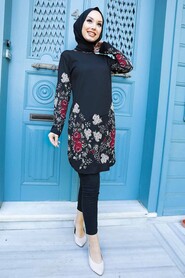 Black Hijab Tunic 358115S - 1
