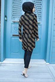 Black Hijab Tunic 358124S - 2