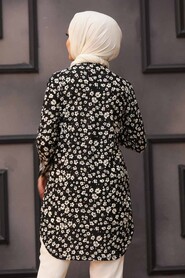 Black Hijab Tunic 35813S - 2