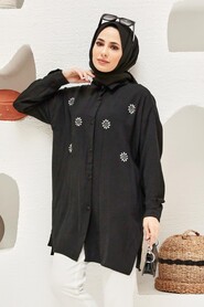 Black Hijab Tunic 3792S - 1