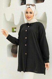 Black Hijab Tunic 3793S - 1