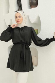 Black Hijab Tunic 3795S - 1