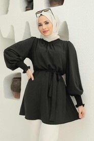Black Hijab Tunic 3795S - 2