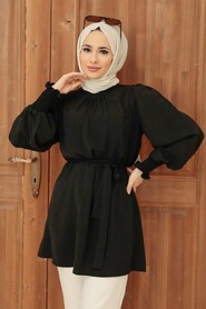 Black Hijab Tunic 3795S - 3