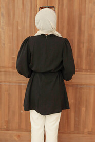 Black Hijab Tunic 3795S - 4
