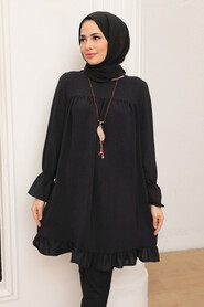 Black Hijab Tunic 40670S - 1