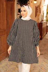 Black Hijab Tunic 40682S - 1